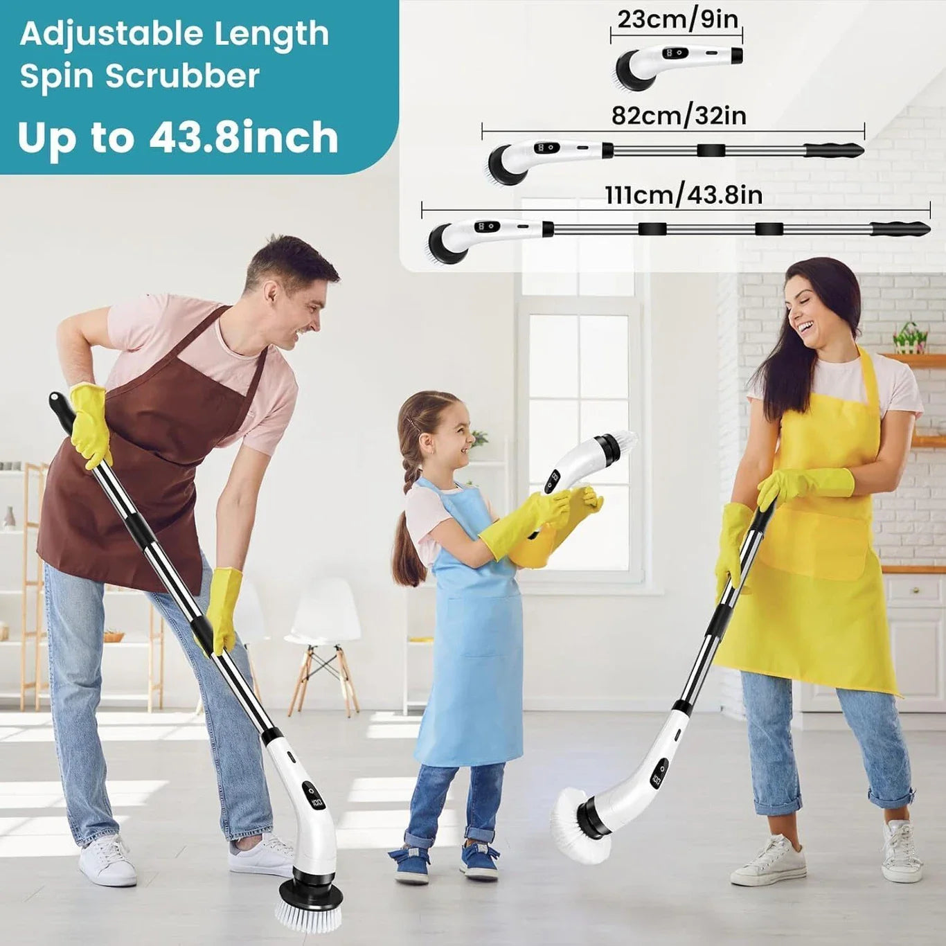 Electric Spin Scrubber for Bathroom, Tile & Floor Cleaning