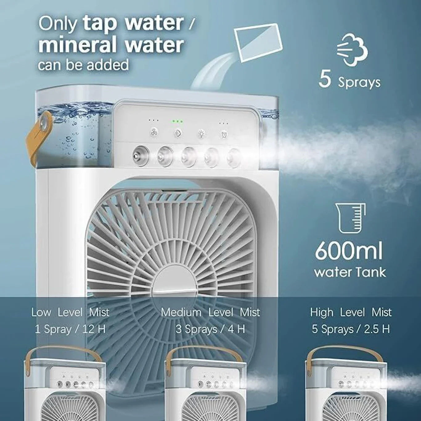 Gadstrong Portable Mini Air Cooler with Mist  – Instant Cooling Anywhere ❄️💧